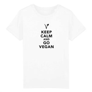 T-shirt enfant - Motif KEEP CALM AND GO VEGAN
