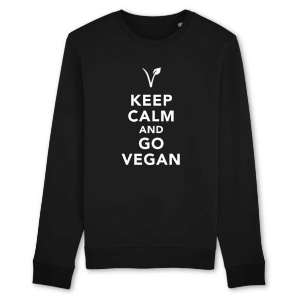 Sweatshirt - Motif KEEP CALM AND GO VEGAN