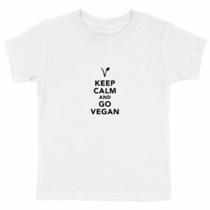 T-shirt enfant - Motif KEEP CALM AND GO VEGAN