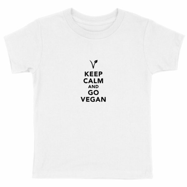 T-shirt enfant - Motif KEEP CALM AND GO VEGAN