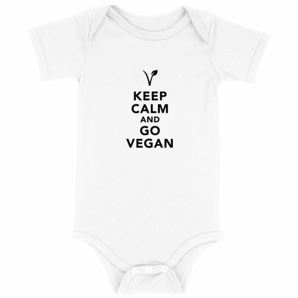 Body bébé - Motif KEEP CALM AND GO VEGAN