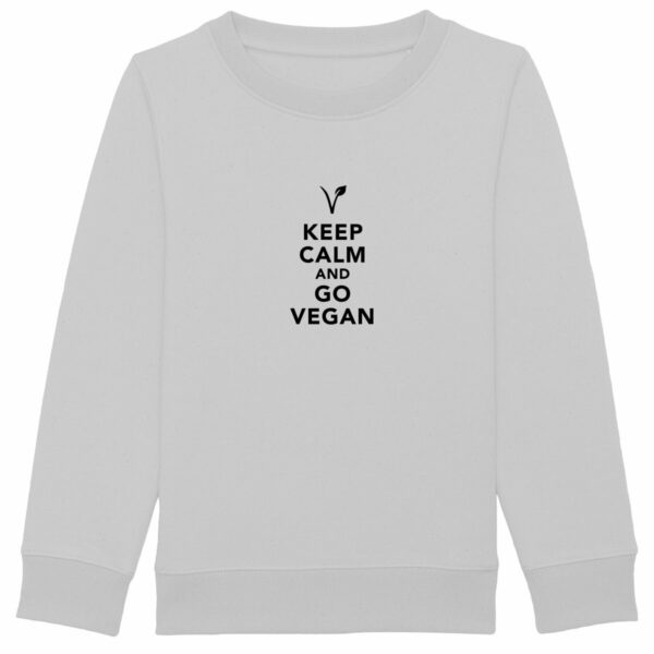 Sweatshirt enfant - Motif KEEP CALM AND GO VEGAN