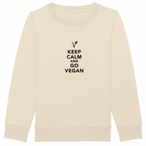 Sweatshirt enfant - Motif KEEP CALM AND GO VEGAN