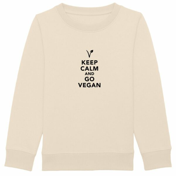 Sweatshirt enfant - Motif KEEP CALM AND GO VEGAN