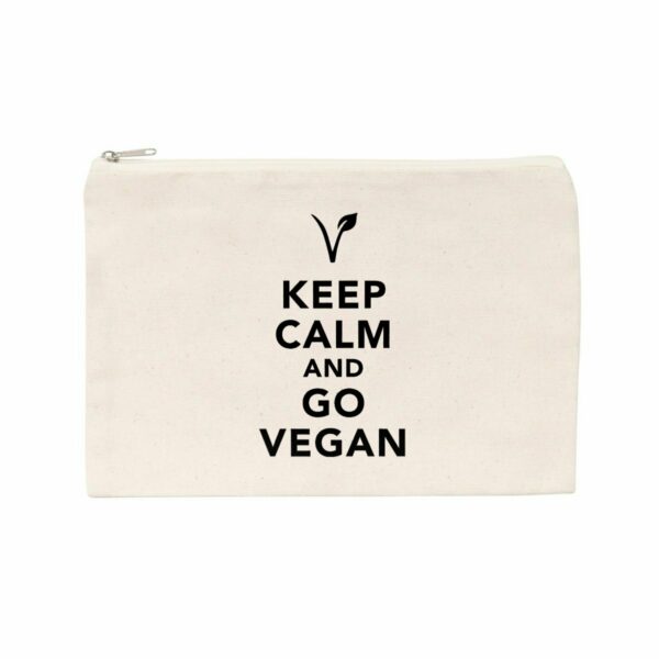 Pochette / Trousse - Motif KEEP CALM AND GO VEGAN