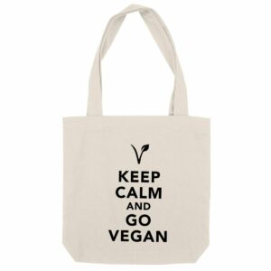 Totebag - Motif KEEP CALM AND GO VEGAN