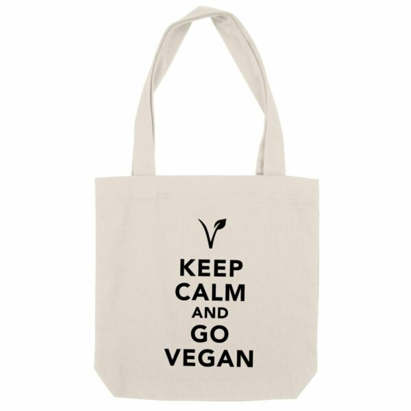 Totebag - Motif KEEP CALM AND GO VEGAN