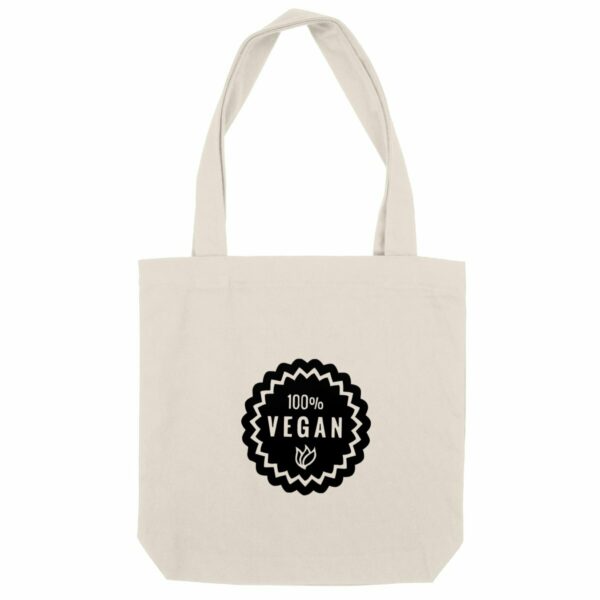 Totebag - Motif 100% Vegan (badge)