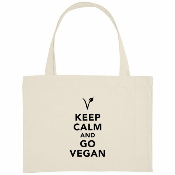 Sac de courses - Motif KEEP CALM AND GO VEGAN