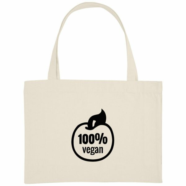 Sac de courses - Motif 100% vegan (tomate)