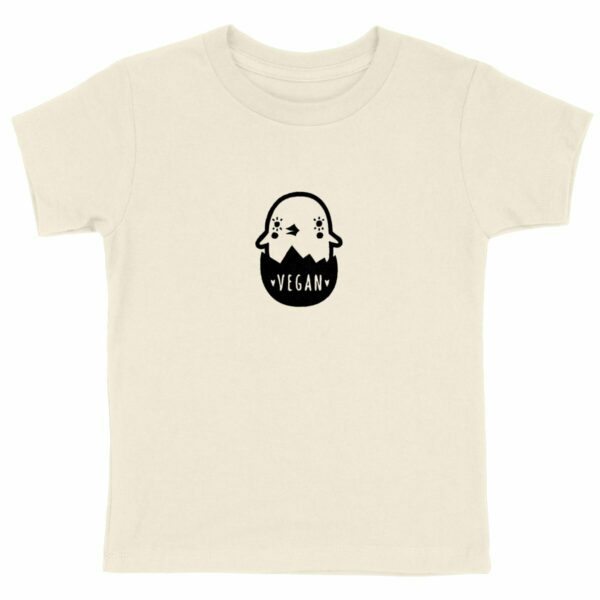 T-shirt enfant - Motif poussin vegan (centré)