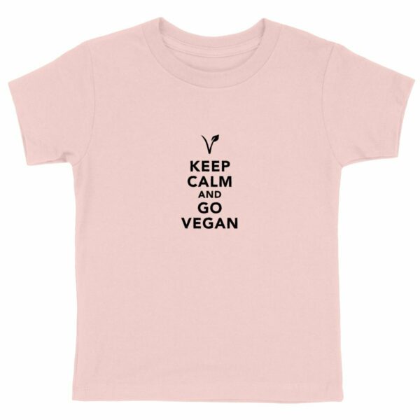 T-shirt enfant - Motif KEEP CALM AND GO VEGAN