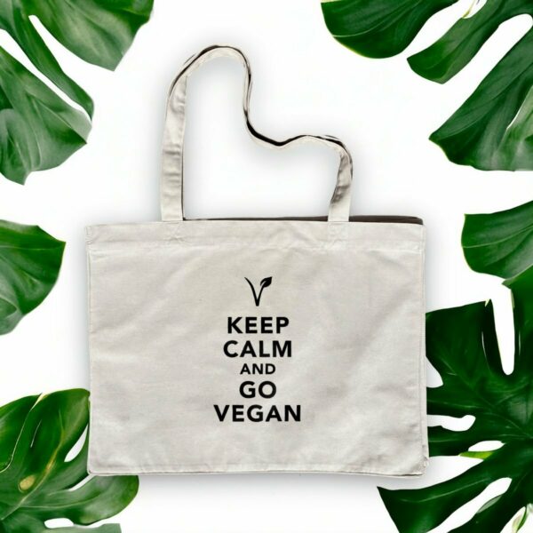 Sac de courses - Motif KEEP CALM AND GO VEGAN